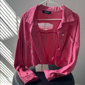 Women's Pink Denim Jacket